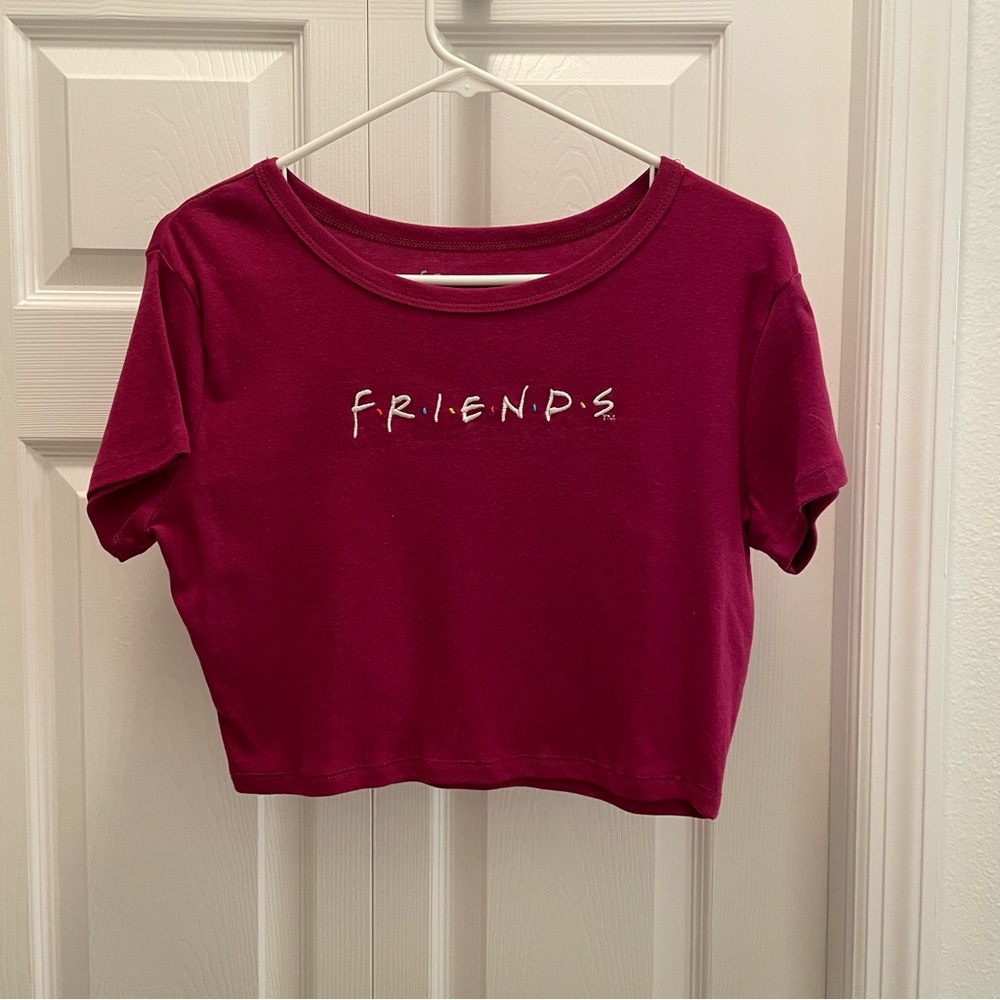Maroon Friends Crop Top